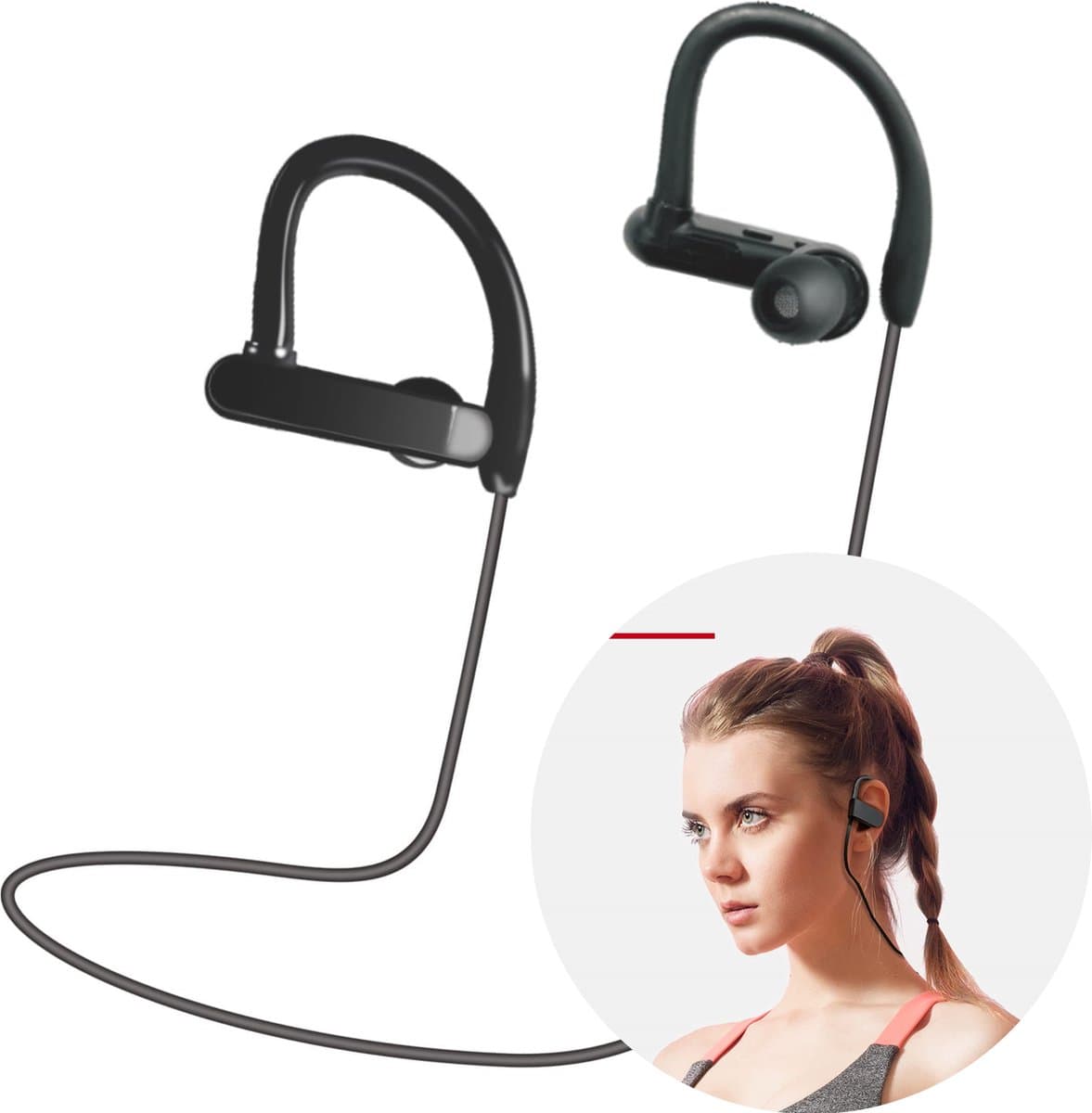 Sport Oordopjes - Draadloos - Hardlopen - Bluetooth Oortjes - Waterdicht - Oortjes Met Draad en Microfoon — afbeelding 1