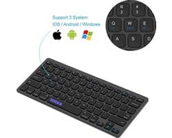 Imtex Toetsenbord Draadloos - Bluetooth Keyboard - QWERTY NL Toetsenbord Zwart