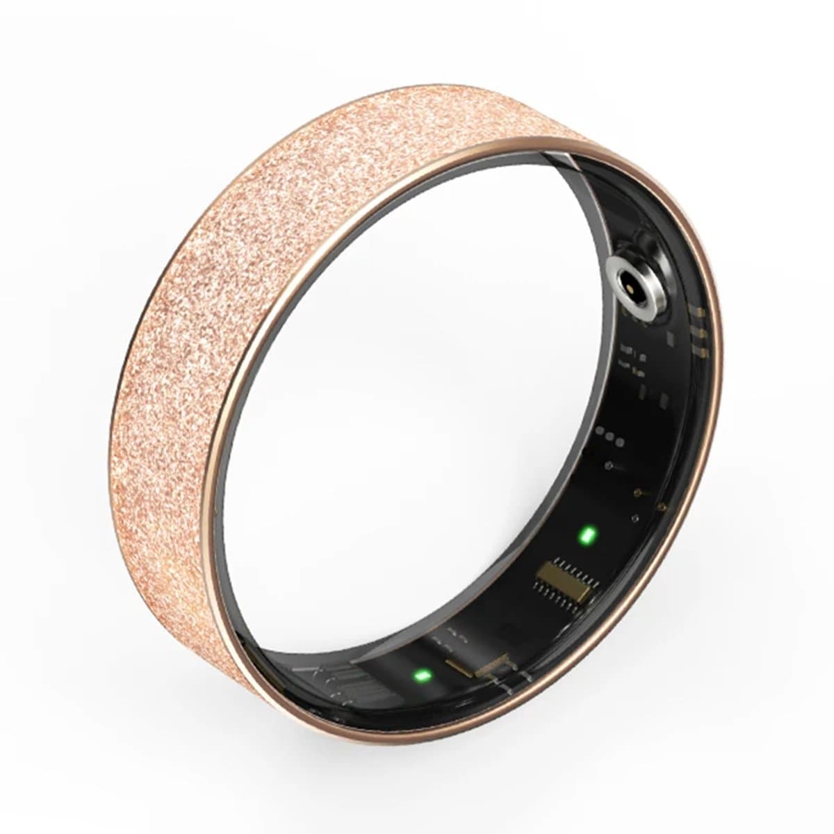 WizBay Premium Select® Gouden FrostLook Smart Ring Dames Heren - Oplaad Case - Hypoallergeen - Hartslag & Slaap Monitor - IP68 Waterdicht - O2 Meting - Gesture Functie - Multiple Sport Modi - #11 — afbeelding 1