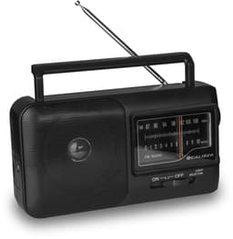 Caliber Noodradio - Draagbare radio - Werkt op batterijen en op Netstroom - Retro radio - FM radio - Keukenradio - Noodradio Denk Vooruit - Handvat - Koptelefoonaansluiting - Zwart (HPG317-B) — thumbnail 2