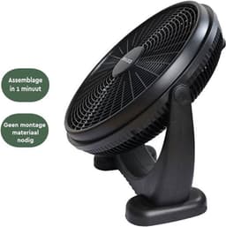 BRASQ Vloerventilator - 50 cm - Zwart - 3 snelheden - Ventilator Staand - Verstelbaar - 90 Watt — thumbnail 4