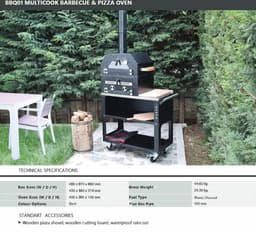 Sabah BBQ1 - Barbecue + pizzaoven en Grill op Wielen met Hittebestendig Glas en Waterdichte Hoes — thumbnail 3