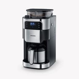 Severin KA 4814 Filter Koffiezetapparaat met bonenmaler - Hoogwaardige thermoskan - Extra stille werking - Zwart / Rvs — thumbnail 2