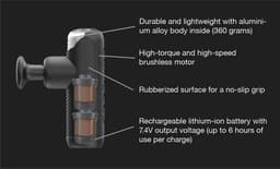 Zakmassagepistool - Draadloos met 50 slagen per seconde, USB-C Oplaadbaar, Ergonomisch Design voor Nek, Rug en Schouder — thumbnail 2