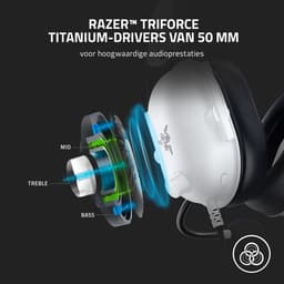 Razer BlackShark V2 X (PlayStation gelicentieerd) wit — thumbnail 3