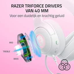 Razer Kraken Kitty V2 - Gaming Headset - PC - 7.1 Surround - RGB - Wit — thumbnail 2