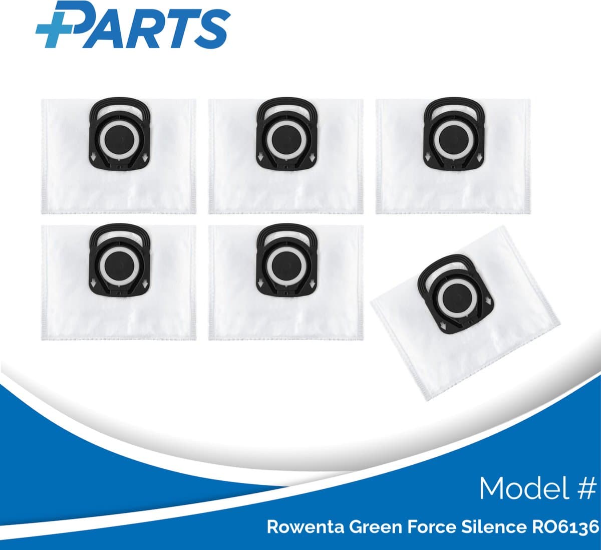 Rowenta Green Force Silence RO6136 Stofzakken (6 Stuks, Plus.Parts® alternatief voor ZR200540) — afbeelding 1