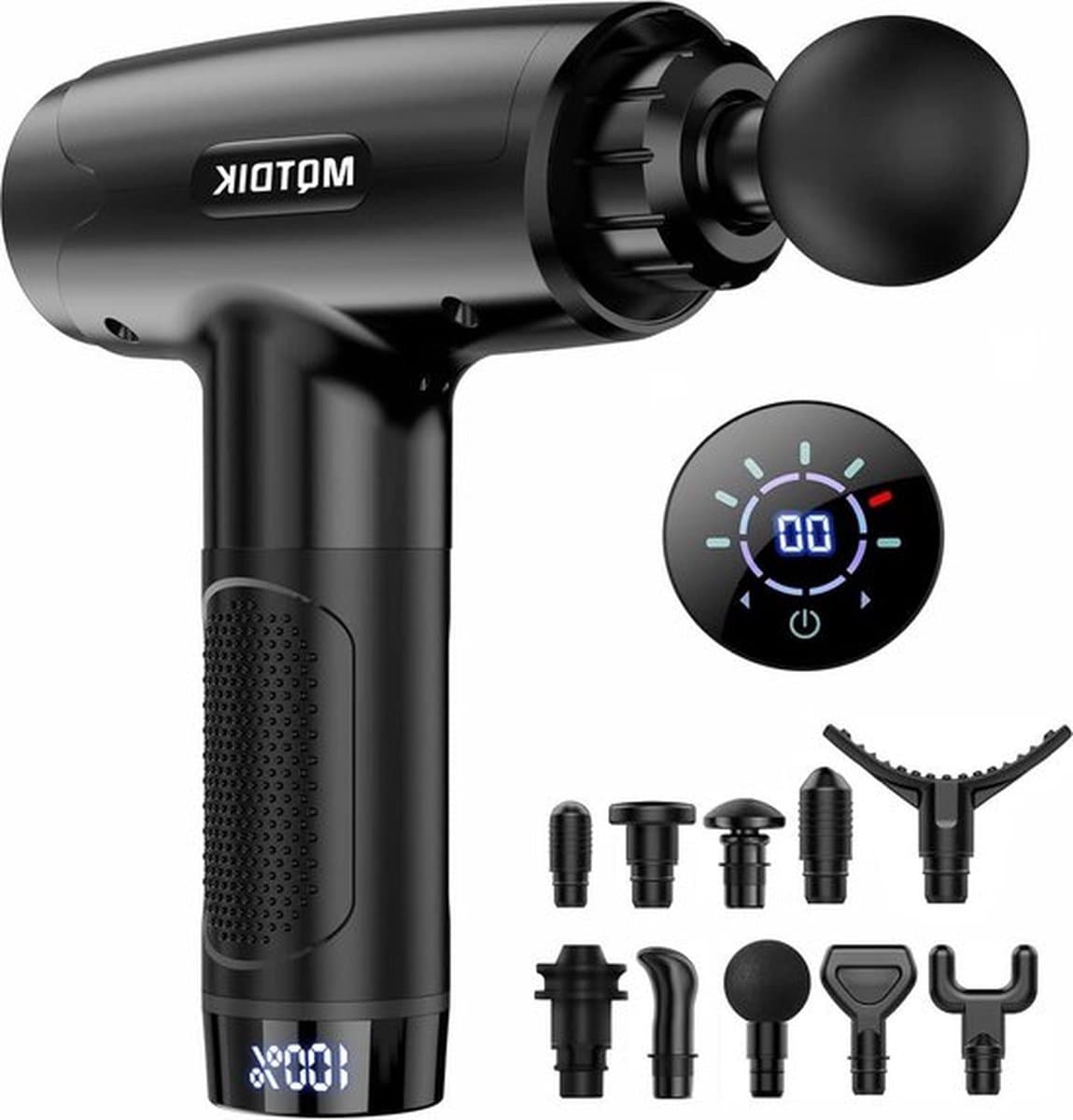 Massage Gun Deep Tissue for Athletes-Percussion Massagers Gun-Neck Back Muscle Massager Gun with 10 Heads-30 Adjustable Speeds-Portable Handheld Electric Massager for Body Relaxation massage gun — afbeelding 1
