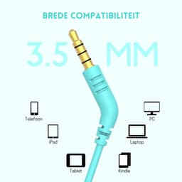 StayPowered Koptelefoon - Veilig & Comfortabel voor Kinderen - 85dB Geluidslimiet - Zacht Memory-Schuim - Ergonomisch Ontwerp - Opvouwbaar & Duurzaam - Verstrengelvrij Kabel - Universele Compatibiliteit - Lichtblauw - Levering Sneller dan Aangegeven! — thumbnail 2