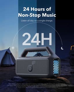 soundcore Boom 2 Outdoor Speaker by Anker - 80W - Subwoofer - BassUp 2.0 - 24H Playtime - IPX7 Waterproof - Floatable - RGB Lights - USB-C - Custom EQ - Bluetooth 5.3 - Geschikt voor buitengebruik: Camping, Strand en Achtertuin - Zwart — thumbnail 2