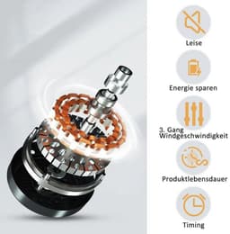 NETTLIFE Plafondventilator met verlichting - zwart - metaal en kristal - Moderne - CCT dimbaar - 39.5CM - Ventilator met Afstandsbediening - LED 40W - Timing Woonkamerlamp - Slaapkamer Woonkamer Keuken Eetkamer — thumbnail 5