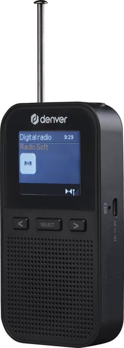 Denver DAB Radio - Noodradio / Noodpakket - Oplaadbaar (accu) - Draagbare radio - 60 voorkeuzezenders - Reiswekker - DAH126 - Zwart — thumbnail 4