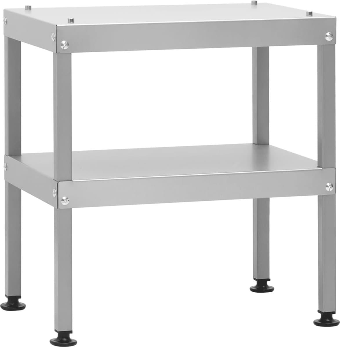 vidaXL - Tafel - voor - rookoven - 40x28x44,5 - cm - gegalvaniseerd - staal — afbeelding 1