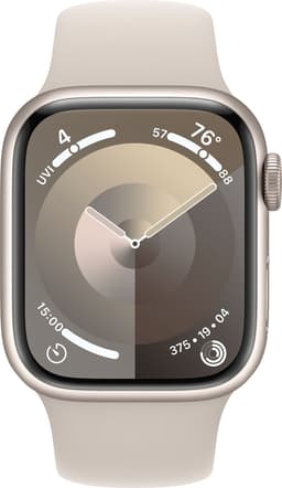 Apple Watch Series 9 - GPS + Cellular - 41mm - Starlight Aluminium Case with Starlight Sport Band - S/M — thumbnail 1