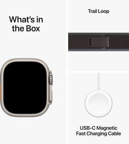 Apple Watch Ultra 2 GPS Cellular - 49mm - Titanium Case with Blue Black Trail Loop - M/L — thumbnail 4