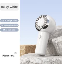 Handventilator, compact en elegant ontwerp, drie windsnelheden, krachtige draagbare miniventilator, ideaal voor buitenactiviteiten en reizen, miniventilator voor in je zak. — thumbnail 1