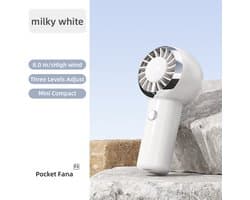 Handventilator, compact en elegant ontwerp, drie windsnelheden, krachtige draagbare miniventilator, ideaal voor buitenactiviteiten en reizen, miniventilator voor in je zak.