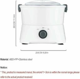 Elektrische Aardappelschiller - Groenteschiller Slacentrifuge - Maaltijden Bereiden - 6 Roestvrijstalen Messen - 1 kg Capaciteit - Wit — thumbnail 5
