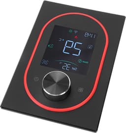 Slimme Thermostaat - Programmeerbaar Regelapparaat - Comfort Instellen - App Bediening - 95V-240V - Zwart — thumbnail 1