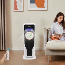 Ventilator Zonder Bladen - Luchtkoeler Verwarmer - Klimaat Beheersing - Multifunctioneel Apparaat - 85 cm Hoog - Wit Zwart — thumbnail 3