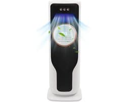 Ventilator Zonder Bladen - Luchtkoeler Verwarmer - Klimaat Beheersing - Multifunctioneel Apparaat - 85 cm Hoog - Wit Zwart