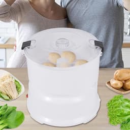 Automatische Aardappelschilmachine - Elektrische Dunschiller - Snel Groenten Schillen - 2-in-1 Functie - 1kg Capaciteit - Wit — thumbnail 4