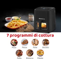 Airfryer 5 Liter - Heteluchtfriteuse Compact - Gezond Koken - Transparant Venster - 5 Liter - Zwart — thumbnail 5