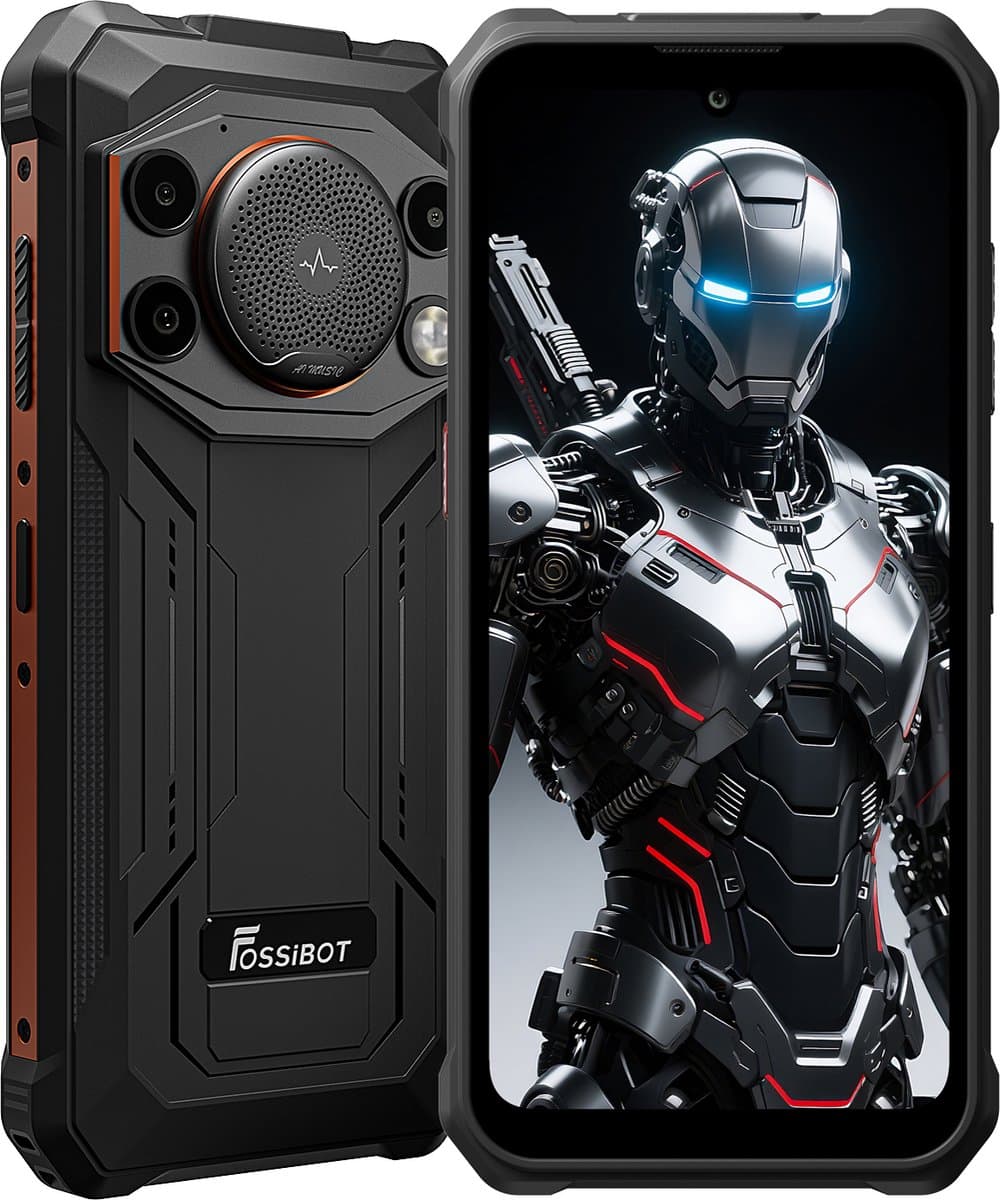 FOSSiBOT F110PRO Robuuste Smartphone - Dual SIM - 8GB RAM - 128GB ROM - 10000mAh - 6,745 inch HD+ IPS Scherm - IP68 Waterdicht Telefoon -Android 15- GPS,NFC,OTG -zwart, oranje — afbeelding 1