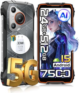 Blackview BL7000 Robuuste Smartphone 5G - 6.78 inch - Android 15 - 24GB RAM - 512GB ROM - 50MP Camera - 7500mAh met 33W Adapter - IP68 Waterdicht - NFC OTG GPS FM - Oranje — thumbnail 1