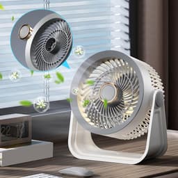 Tafelventilator - Draadloze ventilator - Ventilator - Handventilator - Miniventilator - LED-verlichting - 5 snelheden - 3 lampen - 11,7 x 22,5 cm — thumbnail 2