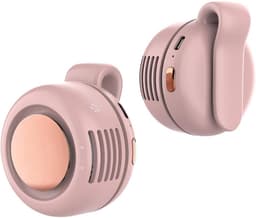 Draagbare, stille en bladeloze clipventilator – Oplaadbare en draagbare ventilator – Handsfree koeling voor taille en nek – 3 snelheden – 6 uur gebruiksduur – USB-C snelladen (Roze) — thumbnail 1