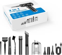 Draadloze Autostofzuiger - Handstofzuiger Kruimeldief - Auto en Huis Reinigen - Krachtige Zuig- en Blaasfunctie - 500 g - Zwart — thumbnail 3