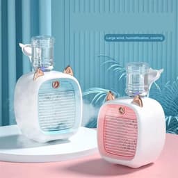 Mini Air Cooler - Persoonlijke Koeler - Snelle Koeling - Draagbaar Ontwerp - 1000 Gram - Wit — thumbnail 2