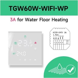 Digitale Thermostaat - Temperatuurregelaar Slimme Thermostaat - Verwarming Regelen - Drie Werkmodi - 86 x 86 mm - Wit — thumbnail 3