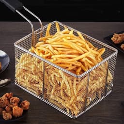 Gasfriteuse Roestvrijstaal - Frietpan Keuken - Professioneel Frituren - Verstelbare Vuurkracht - 6 Liter - Zilver — thumbnail 2