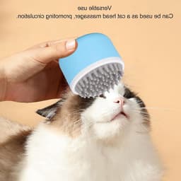Draagbare elektrische massageborstel voor huisdieren, verlichting van spanning en pijn voor katten en honden, met 4 massagekoppen en draadloos ontwerp — thumbnail 5