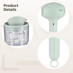 Draagbare Keukenmachine - Handmixer - Bakken en Mengen - Draadloos Oplaadbaar - Compact Formaat - Lichtgroen — thumbnail 2