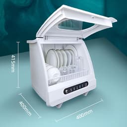 Desktop Vaatwasser - Mini Vaatwasser Aanrecht - Snel Afwassen - Sterilisatie 72°C - 40cm Breed - Wit — thumbnail 3