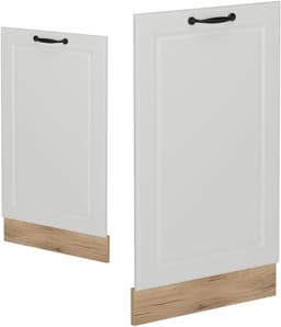 Vaatwasserfrontpaneel - Keukenfront - Keuken Integratie - Stijlvol R-Line Design - 45 cm Breed - Wit Landhuis — thumbnail 4