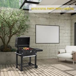 Weelora Barbecue - Barbecues - Barbecue Houtskool - Grill - Met Wielen - Multifunctioneel -113x455x100cm - Kleur Zwart — thumbnail 3