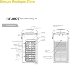 Linkforu - 3-in-1 Luchtkoeler - Luchtbevochtiger - Ventilator Tafelmodel - Watertank 480 ML - 3 Standen - 7 Kleuren LED-Nachtlamp — thumbnail 5