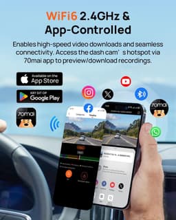 Dashcam auto 4K - voor- en achtercamera - GPS, WiFi, nachtzicht en 128GB SD-kaart — thumbnail 3