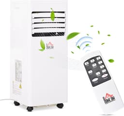Mobiele Airco - Mobiele Airconditioner 7000BTU 3-in-1 – Koelen – Luchtontvochtiger – Ventilator – 24h Timer – 2 Snelheden – Voor 10-26 m² – Compact – Wit — thumbnail 1