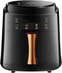 Small Airfryer Compact Airfryer Oven 30 minutes timer and adjustable temperature control for healthy oil-free cooking 1500W White Black.(Black) (Black 8L) Stabilize — thumbnail 1