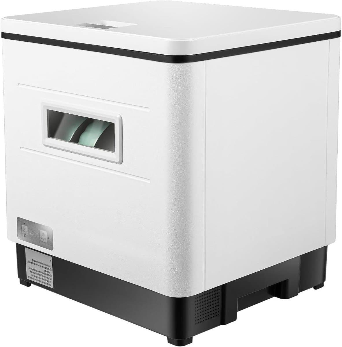 Compacte Vaatwasser - Keuken Hulp - Snel Servies Wassen - 360° Water Spray - 6 Serviessets - Wit Zwart — afbeelding 1