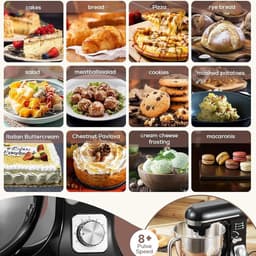 Keukenmachine met Blender - Keukenrobot Mixer - Bakken en Koken - 3-in-1 Functionaliteit - 6 Liter Kom - Wit — thumbnail 3
