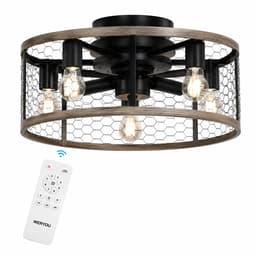 WERYOU® illuminAIR Plafondventilator - Plafonniere - Plafondventilator met Afstandsbediening - Plafondlamp - Plafond ventilator met Verlichting - Ventilator lamp — thumbnail 1