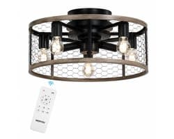 WERYOU® illuminAIR Plafondventilator - Plafonniere - Plafondventilator met Afstandsbediening - Plafondlamp - Plafond ventilator met Verlichting - Ventilator lamp