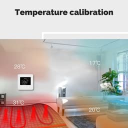 Slimme Thermostaat - Verwarming Regelaar - Energie Besparen - App en Spraakbesturing - 86x86mm - Wit — thumbnail 4