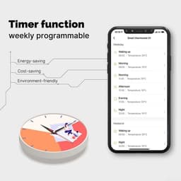 Slimme Thermostaat - Verwarming Regelaar - Energie Besparen - App en Spraakbesturing - 86x86mm - Wit — thumbnail 5